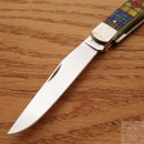 Case XX Trapper Stained Glass Cross Pocket Knife Stainless Blades Bone Handle 38713 -Case Cutlery - Survivor Hand Precision Knives & Outdoor Gear Store