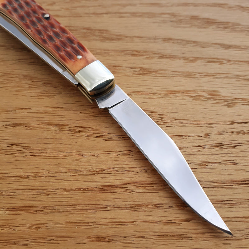 Boker Trapper Pocket Knife High Carbon Steel Blades Brown Jigged Bone Handle 110732 -Boker - Survivor Hand Precision Knives & Outdoor Gear Store