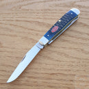 Case XX Trapper Pocket Knife Stainless Steel Blades Navy Blue Jigged Bone Handle 07051 -Case Cutlery - Survivor Hand Precision Knives & Outdoor Gear Store