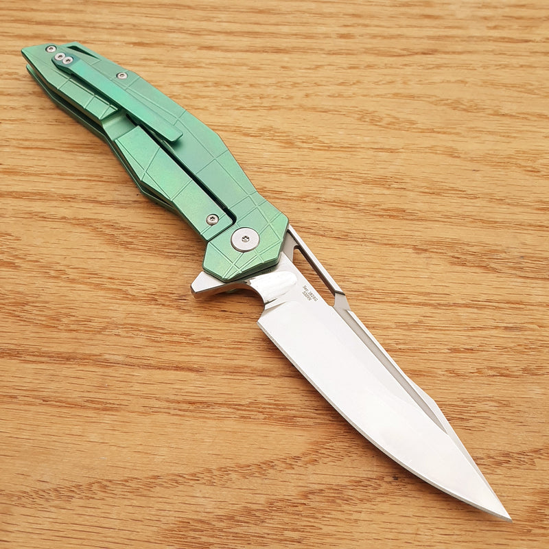 Artisan Cutlery Pangolin Framelock Folding Knife 4" S35VN Steel Blade Green Titanium Handle 1826GGNS -Artisan Cutlery - Survivor Hand Precision Knives & Outdoor Gear Store