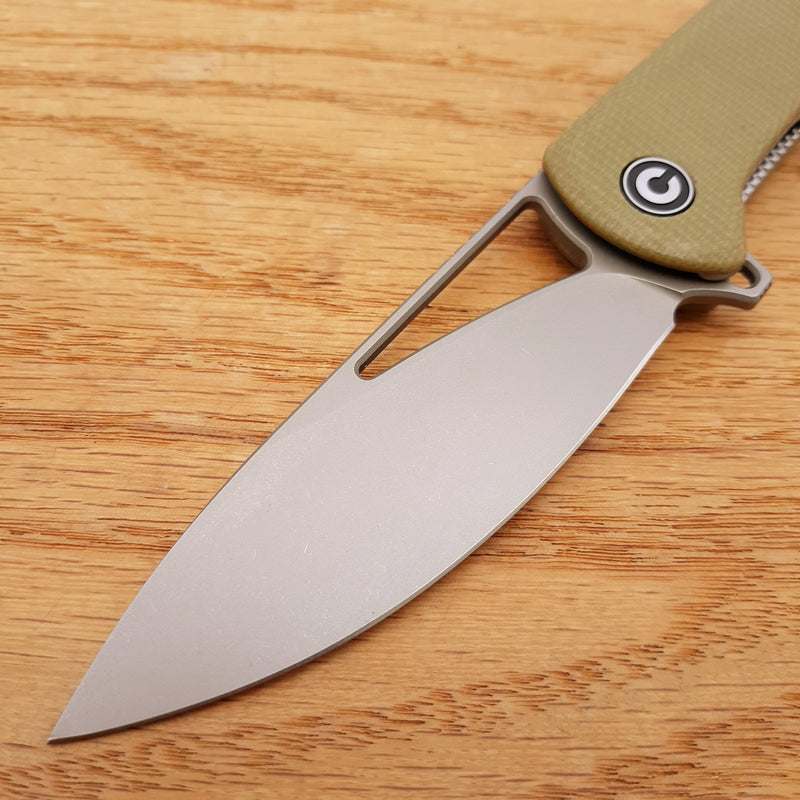 Civivi Rifle Linerlock Folding Knife 3.5" 14C28N Steel Blade Olive Micarta Handle C2024B -Civivi - Survivor Hand Precision Knives & Outdoor Gear Store