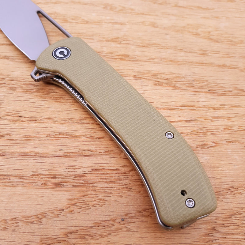 Civivi Rifle Linerlock Folding Knife 3.5" 14C28N Steel Blade Olive Micarta Handle C2024B -Civivi - Survivor Hand Precision Knives & Outdoor Gear Store