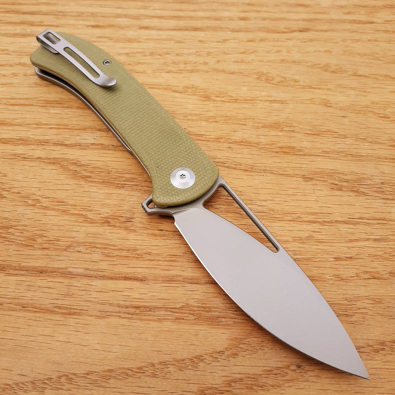 Civivi Rifle Linerlock Folding Knife 3.5" 14C28N Steel Blade Olive Micarta Handle C2024B -Civivi - Survivor Hand Precision Knives & Outdoor Gear Store