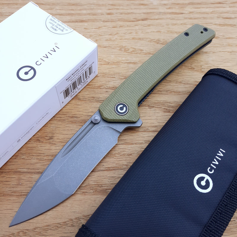 Civivi Keen Nadder Linerlock Folding Knife 3.5" Bohler N690 Steel Blade Micarta Handle C2021C -Civivi - Survivor Hand Precision Knives & Outdoor Gear Store