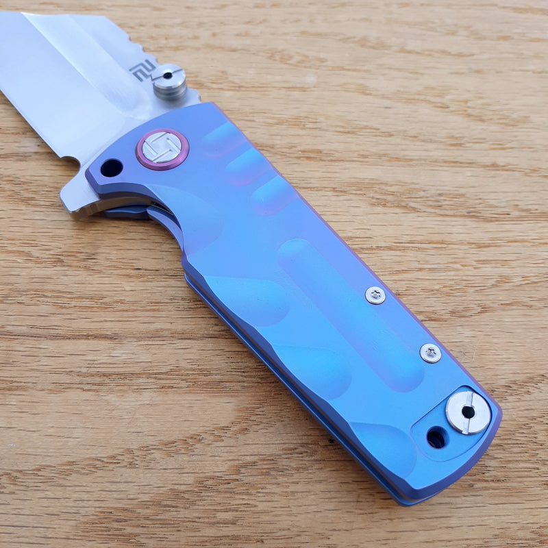 Artisan Cutlery Proponent Framelock Folding Knife 4" S35VN Steel Blade Blue Titanium Handle 1820GBUS -Artisan Cutlery - Survivor Hand Precision Knives & Outdoor Gear Store