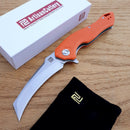 Artisan Cutlery Eagle Linerlock Folding Knife 3.63" D2 Tool Steel Blade Orange G10 Handle 1816POEF -Artisan Cutlery - Survivor Hand Precision Knives & Outdoor Gear Store