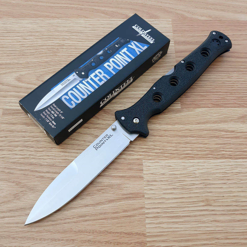 Cold Steel Counter Point XL Folding Knife 6" AUS-10A Steel Blade Griv-Ex Handle 10AA -Cold Steel - Survivor Hand Precision Knives & Outdoor Gear Store