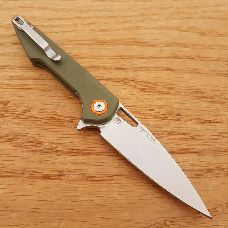Artisan Cutlery Small Archaeo Folding Knife 3" D2 Tool Steel Blade Green G10 Handle 1821PSGNF -Artisan Cutlery - Survivor Hand Precision Knives & Outdoor Gear Store