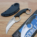 Cold Steel Double Agent I Fixed Knife 3" Serrated AUS-8A Steel Blade Griv-Ex Handle 39FKS -Cold Steel - Survivor Hand Precision Knives & Outdoor Gear Store