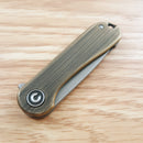 Civivi Mini Elementum Folding Knife 1.83" 14C28N Steel Blade Rubbed/Brass Handle 18062Q1 -Civivi - Survivor Hand Precision Knives & Outdoor Gear Store