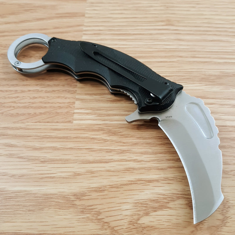 Boker Magnum Alpha Kilo A/O Folding Knife 2.75" 440A Steel karambit Blade Black G10 Handle 01RY115 -Boker Magnum - Survivor Hand Precision Knives & Outdoor Gear Store