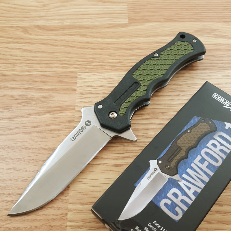 Cold Steel Crawford Model 1 Linerlock Folding Knife 3.5" 4034 Steel Blade Zy-Ex Handle 20MWC -Cold Steel - Survivor Hand Precision Knives & Outdoor Gear Store