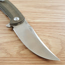 Artisan Cutlery Arroyo Folding Knife 3.38" AR-RPM9 Steel Blade OD Green Micarta Handle 1845PODG -Artisan Cutlery - Survivor Hand Precision Knives & Outdoor Gear Store