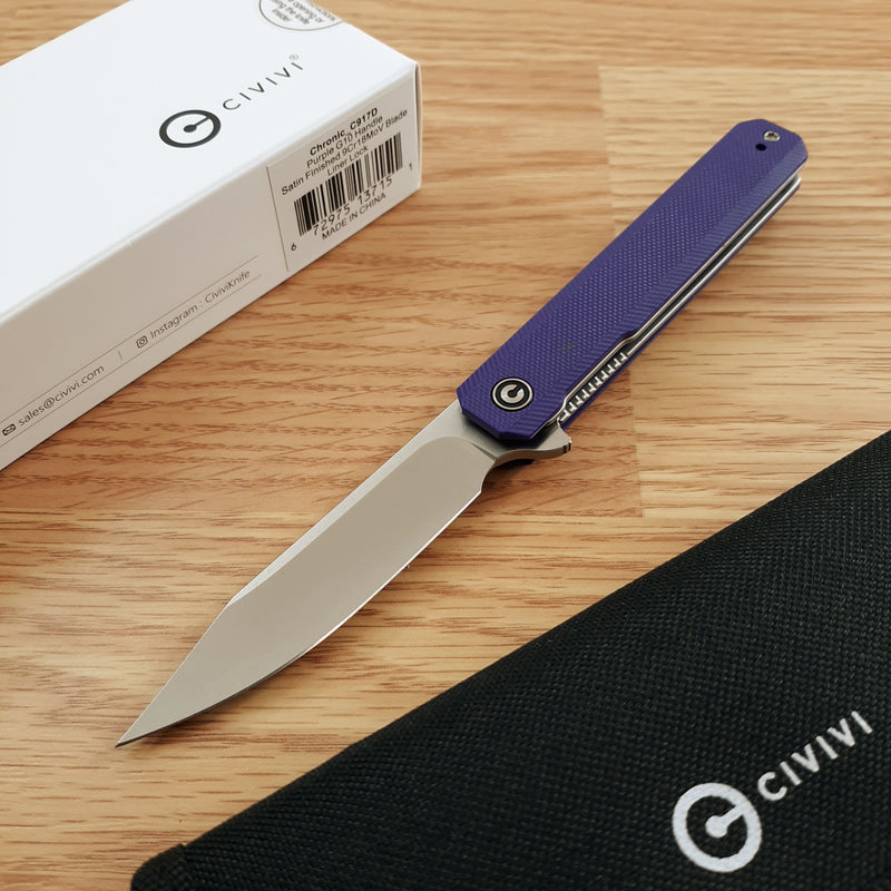 Civivi Chronic Linerlock Folding Knife 3" 9Cr18MoV Steel Blade G10 Handle C917D -Civivi - Survivor Hand Precision Knives & Outdoor Gear Store