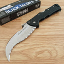 Cold Steel Black Talon II Lockback Folding Knife 4" Satin S35VN Steel Blade G10 Handle 22BS -Cold Steel - Survivor Hand Precision Knives & Outdoor Gear Store