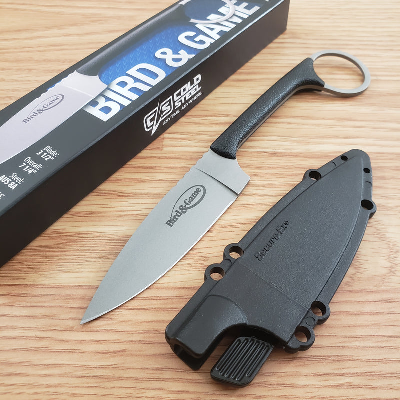 Cold Steel Bird And Game Fixed Knife 3.5 AUS-8A Steel Blade Black Pol