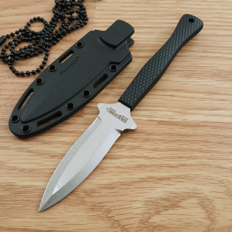 Cold Steel Hide Out Fixed Knife 3" AUS-8A Steel Blade Black Kray-Ex Handle 49NDE -Cold Steel - Survivor Hand Precision Knives & Outdoor Gear Store