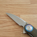 Artisan Cazador Folding Knife 3.48" AR-RPM9 Steel Blade OD Green Micarta Handle Z1848PODG -Artisan - Survivor Hand Precision Knives & Outdoor Gear Store