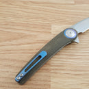 Artisan Cazador Folding Knife 3.48" AR-RPM9 Steel Blade OD Green Micarta Handle Z1848PODG -Artisan - Survivor Hand Precision Knives & Outdoor Gear Store