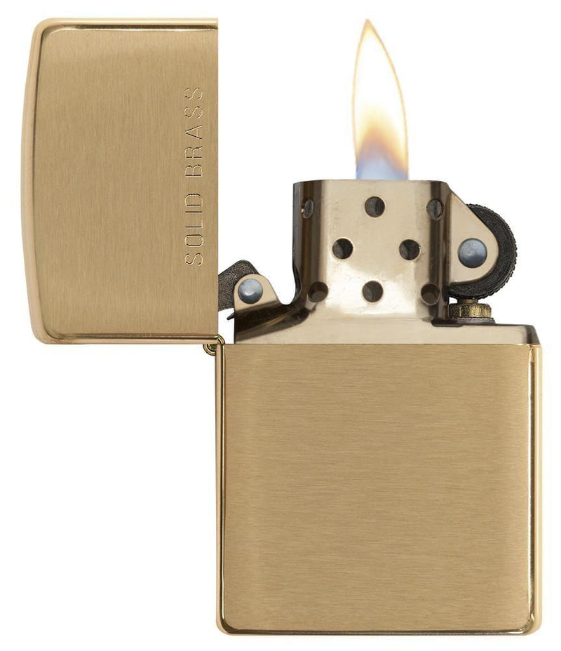 Zippo Lighter Solid Brass Windproof Refillable Metal Construction Made In USA 10050 -Zippo - Survivor Hand Precision Knives & Outdoor Gear Store