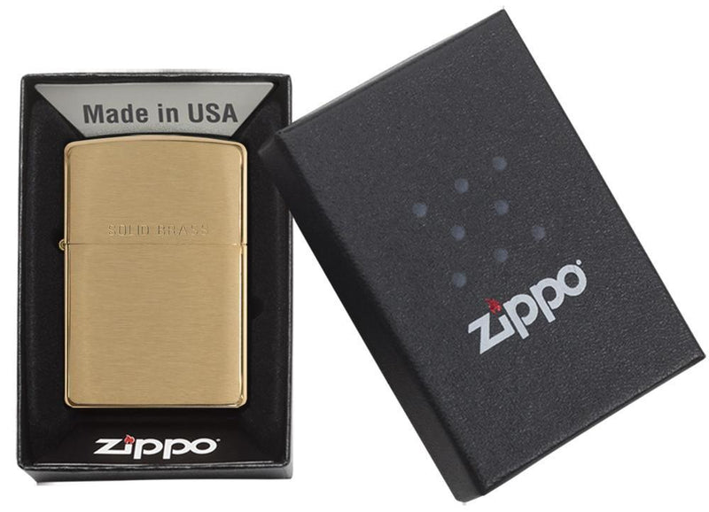 Zippo Lighter Solid Brass Windproof Refillable Metal Construction Made In USA 10050 -Zippo - Survivor Hand Precision Knives & Outdoor Gear Store