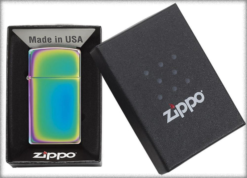 Zippo Lighter Slim Spectrum Windproof Refillable Metal Construction Made In USA 20493 -Zippo - Survivor Hand Precision Knives & Outdoor Gear Store