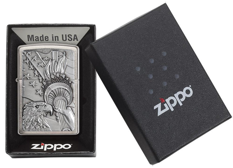 Zippo Lighter Patriotic Eagle Windproof Refillable Metal Construction Made In USA 20895 -Zippo - Survivor Hand Precision Knives & Outdoor Gear Store