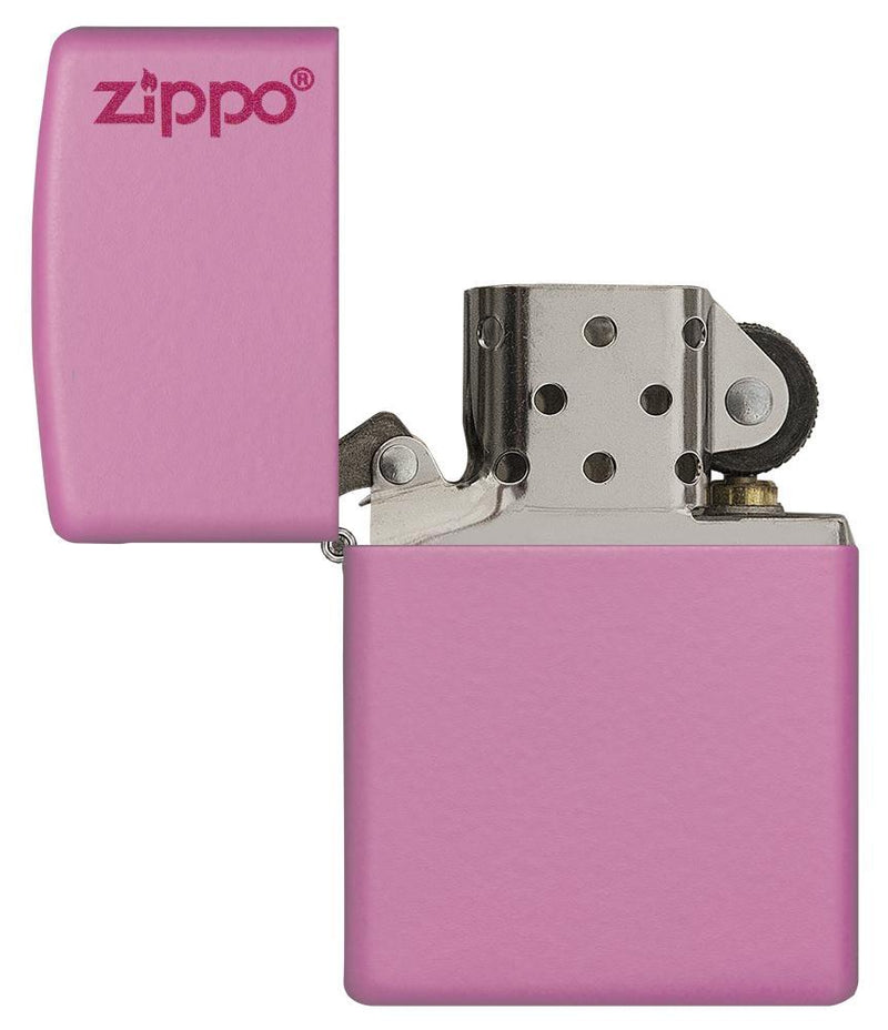 Zippo Lighter Logo Pink Windproof Refillable Metal Construction Made In USA 19279 -Zippo - Survivor Hand Precision Knives & Outdoor Gear Store