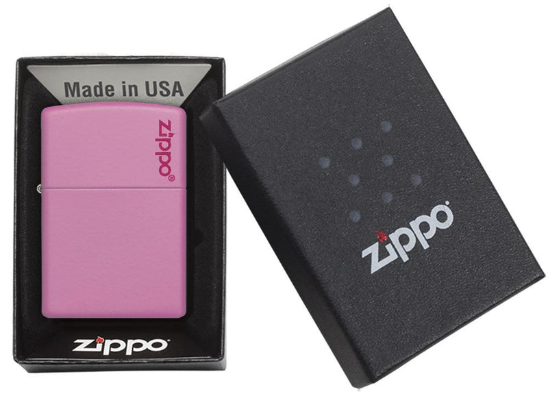 Zippo Lighter Logo Pink Windproof Refillable Metal Construction Made In USA 19279 -Zippo - Survivor Hand Precision Knives & Outdoor Gear Store