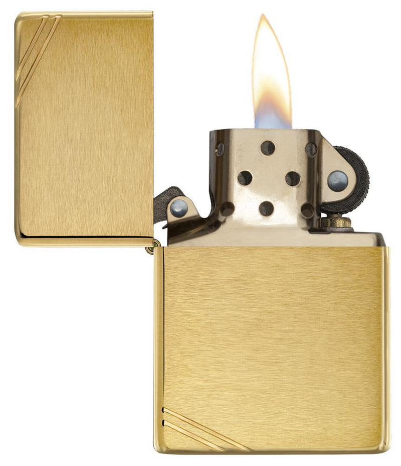 Zippo Lighter Vintage with Slashes Windproof Dimensions: 1.44" x 2.25" Refillable All metal Construcion Made In USA11280 -Zippo - Survivor Hand Precision Knives & Outdoor Gear Store