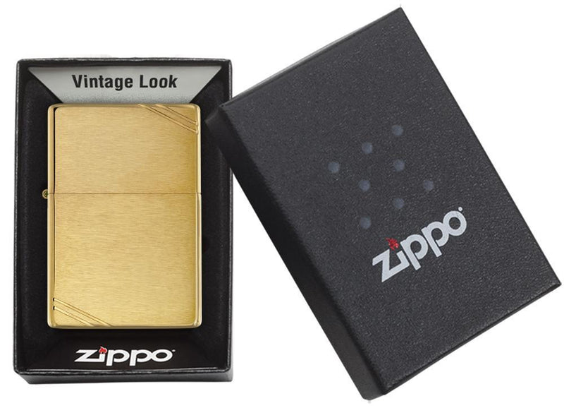 Zippo Lighter Vintage with Slashes Windproof Dimensions: 1.44" x 2.25" Refillable All metal Construcion Made In USA11280 -Zippo - Survivor Hand Precision Knives & Outdoor Gear Store