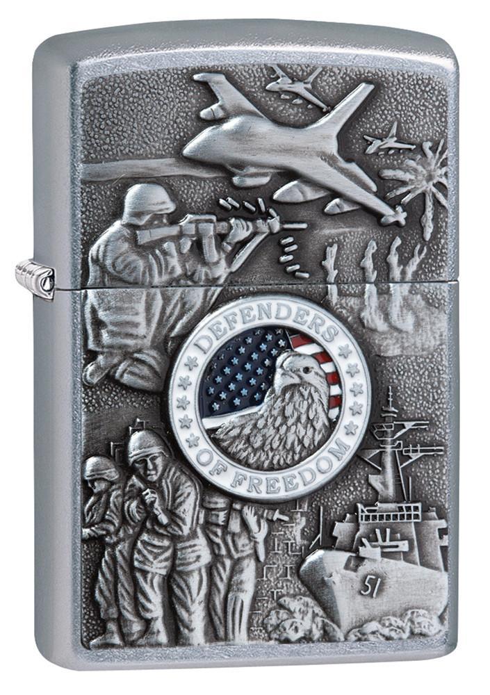 Zippo Lighter Joined Forces Emblem Windproof Refillable All Metal Construction Made In USA 24457 -Zippo - Survivor Hand Precision Knives & Outdoor Gear Store