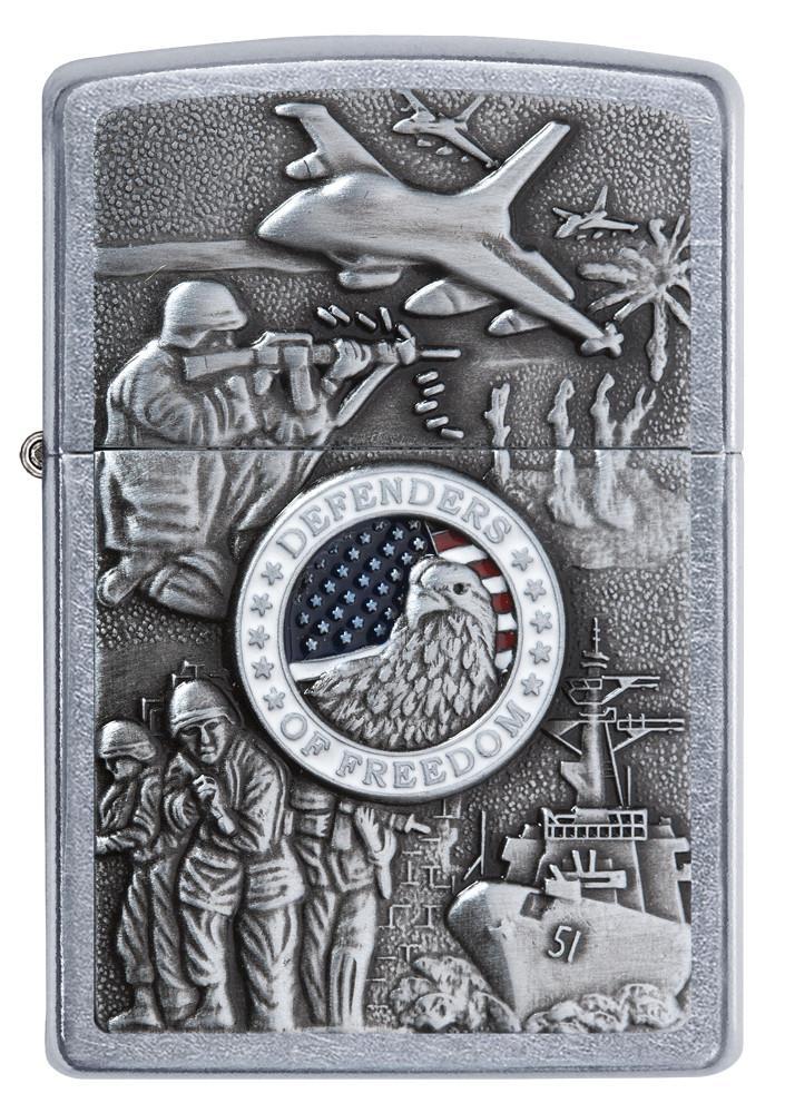 Zippo Lighter Joined Forces Emblem Windproof Refillable All Metal Construction Made In USA 24457 -Zippo - Survivor Hand Precision Knives & Outdoor Gear Store