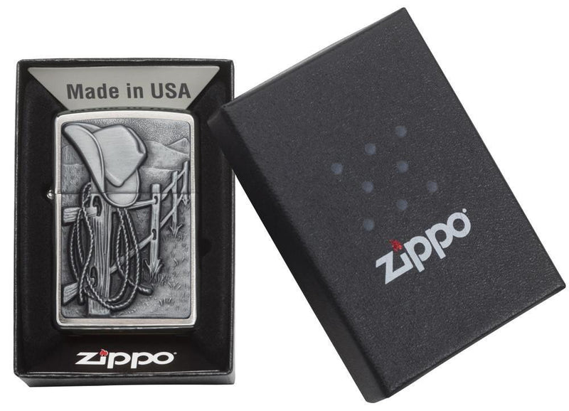 Zippo Lighter Resting Cowboy Windproof Refillable Metal Construction Made In USA 24879 -Zippo - Survivor Hand Precision Knives & Outdoor Gear Store