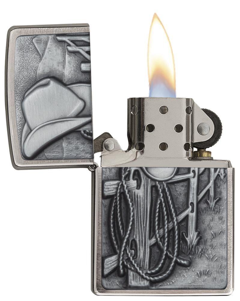 Zippo Lighter Resting Cowboy Windproof Refillable Metal Construction Made In USA 24879 -Zippo - Survivor Hand Precision Knives & Outdoor Gear Store