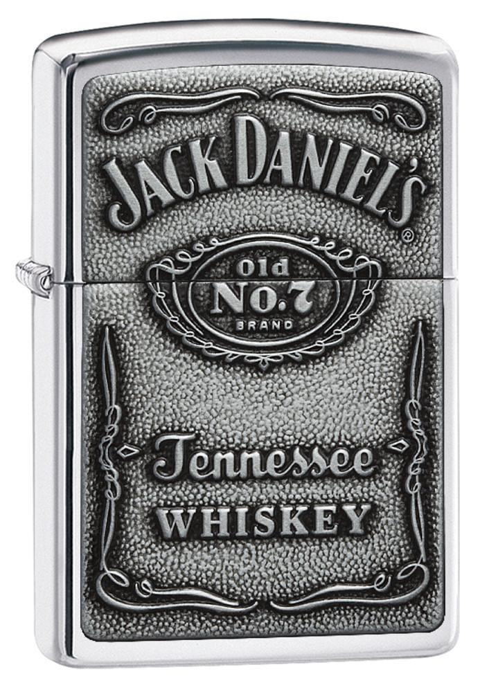 Zippo Lighter Jack Daniels Pewter Windproof Refill Dimensions: 1.44" x 2.25" Metal 16427 -Zippo - Survivor Hand Precision Knives & Outdoor Gear Store