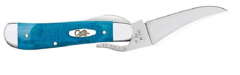 Case XX Russlock Folding Knife Stainless Steel Blade Blue Bone Handle 25589 -Case Cutlery - Survivor Hand Precision Knives & Outdoor Gear Store
