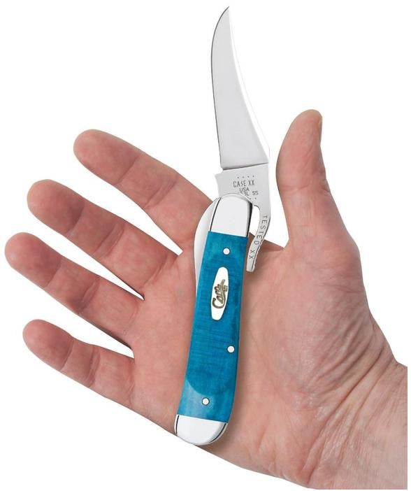 Case XX Russlock Folding Knife Stainless Steel Blade Blue Bone Handle 25589 -Case Cutlery - Survivor Hand Precision Knives & Outdoor Gear Store