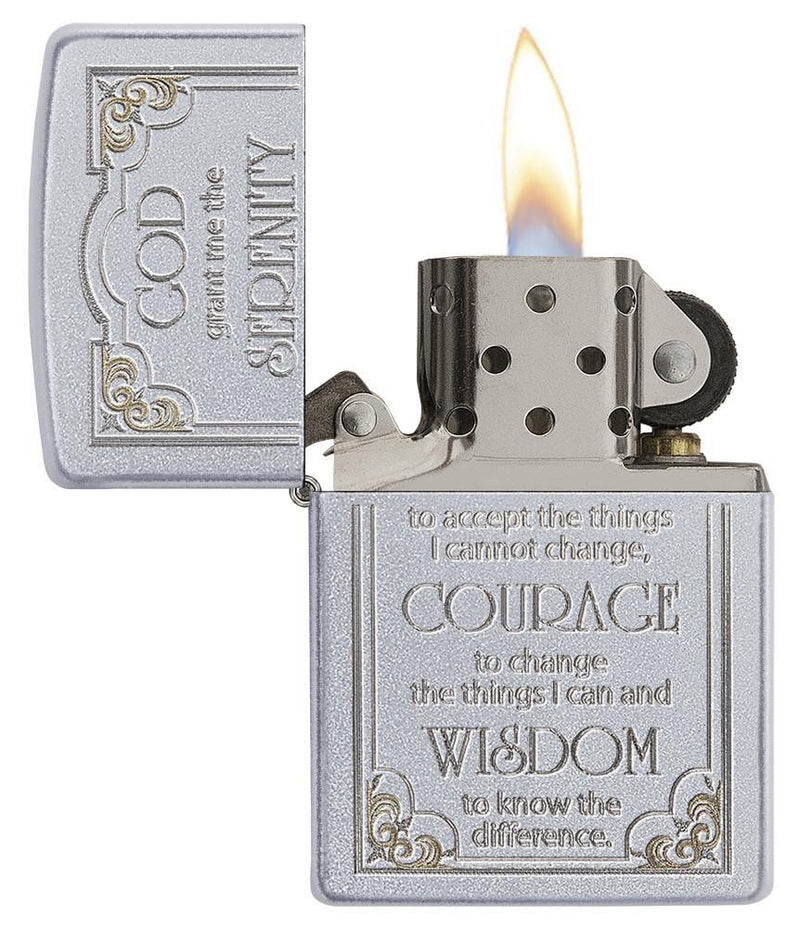 Zippo Lighter Serenity Prayer Windproof Refillable Metal Construction Made In USA 28458 -Zippo - Survivor Hand Precision Knives & Outdoor Gear Store