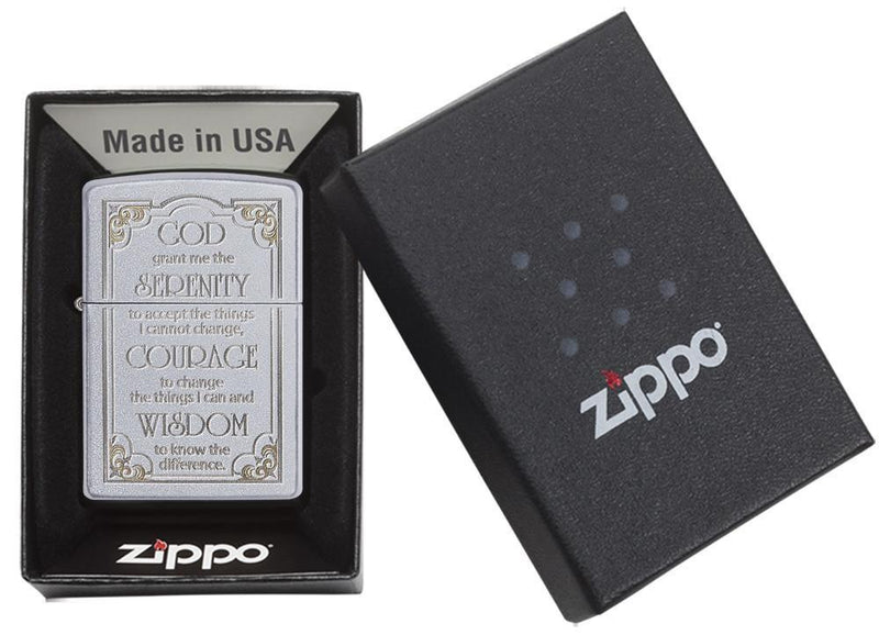 Zippo Lighter Serenity Prayer Windproof Refillable Metal Construction Made In USA 28458 -Zippo - Survivor Hand Precision Knives & Outdoor Gear Store