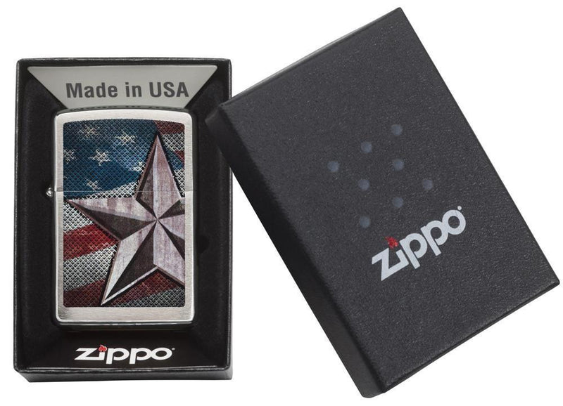 Zippo Lighter Retro Star Windproof Refillable Metal Construction Made In The USA 28653 -Zippo - Survivor Hand Precision Knives & Outdoor Gear Store