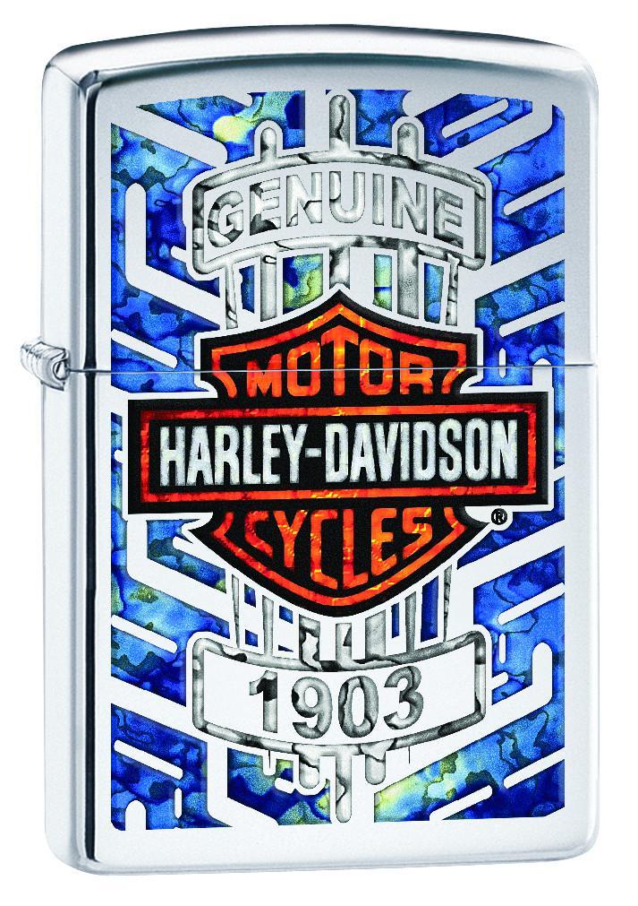 Zippo Lighter Harley Davidson Windproof Refillable Dimensions 1.44" x 2.25" Metal 11565 -Zippo - Survivor Hand Precision Knives & Outdoor Gear Store