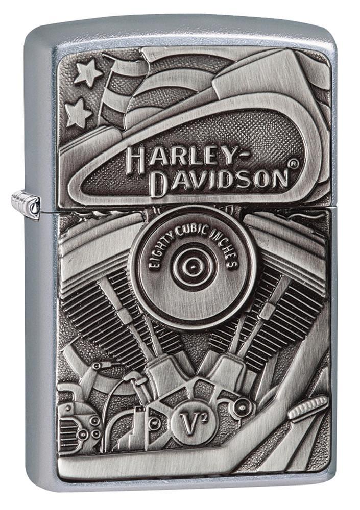 Zippo Lighter Harley Davidson Windproof Refillable Dimensions 1.44" x 2.25" Metal 11799 -Zippo - Survivor Hand Precision Knives & Outdoor Gear Store