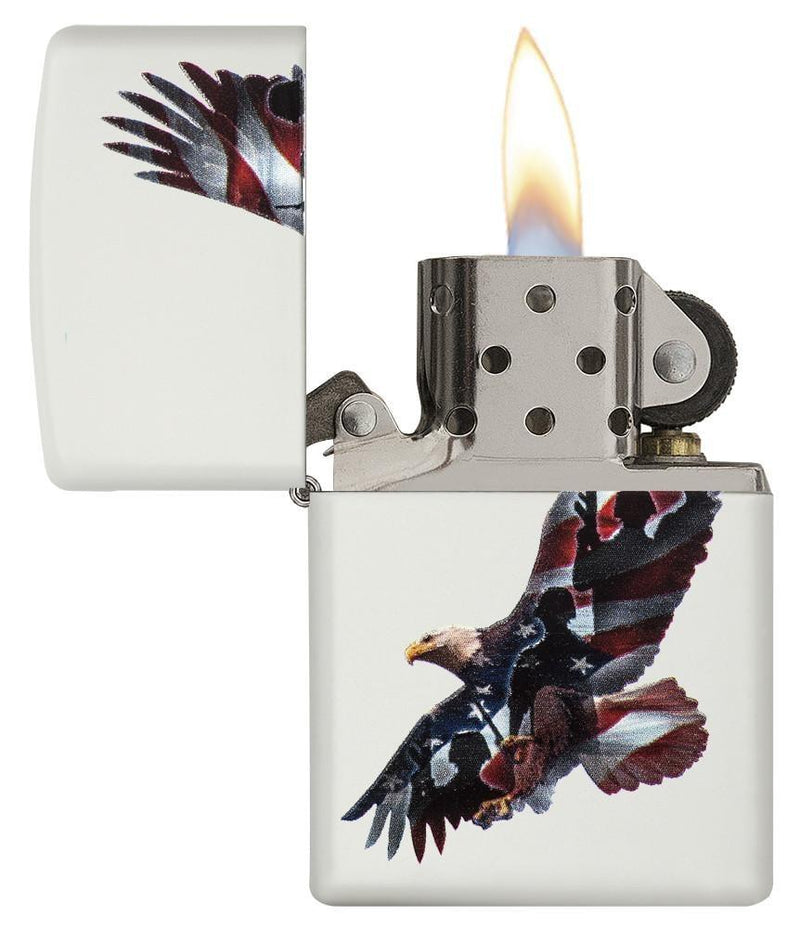 Zippo Lighter Eagle Windproof Refillable Metal Dimensions: 1.44" x 2.25" Made In USA 12303 -Zippo - Survivor Hand Precision Knives & Outdoor Gear Store