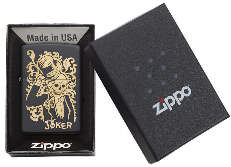 Zippo Lighter Skull Joker Windproof Refillable Metal Construction Made In USA 02233 -Zippo - Survivor Hand Precision Knives & Outdoor Gear Store