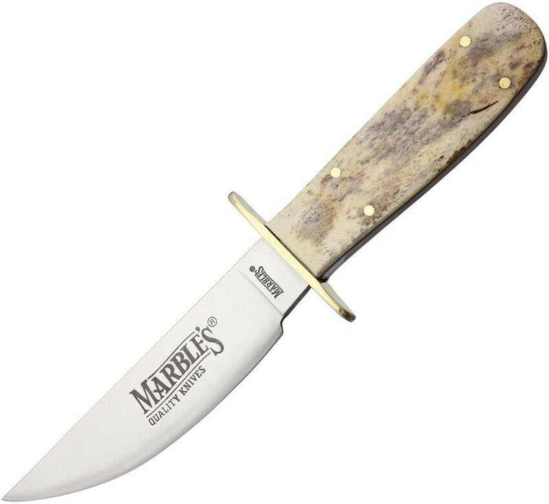 Marbles Cowboy Fixed Knife 4.25" Stainless Steel Blade Appaloosa Bone Handle 318 -Marbles - Survivor Hand Precision Knives & Outdoor Gear Store