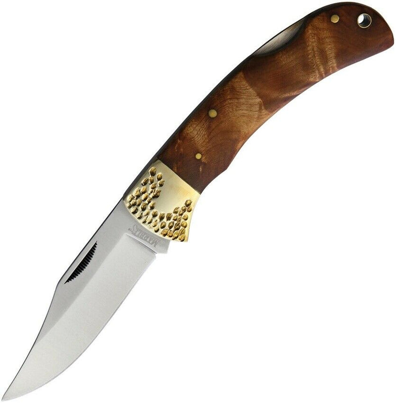 Marbles Large Lockback Folding Knife 3.5" Stainless Steel Blade Burl Wood Handle 562 -Marbles - Survivor Hand Precision Knives & Outdoor Gear Store