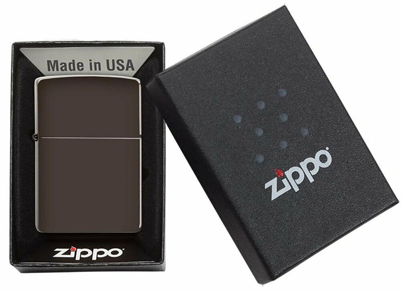 Zippo Classic Brown Lighter All Metal Construction Dimensions: 1.44" x 2.25" 14554 -Zippo - Survivor Hand Precision Knives & Outdoor Gear Store