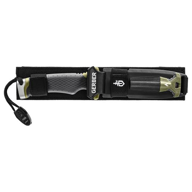 Gerber Ultimate Fixed Knife 4.88" Serrated Stainless Steel Blade Green Nylon Handle 1829 -Gerber - Survivor Hand Precision Knives & Outdoor Gear Store