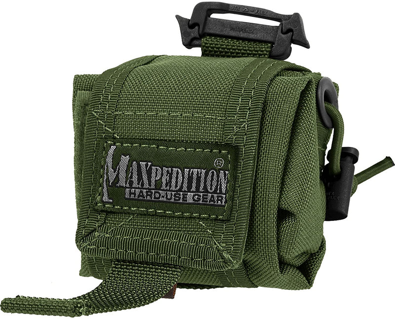 Maxpedition Rollypoly MM Folding Pouch Green Holds 7 M4 30 rnd 3.5" x 2" x 3" 208F -Maxpedition - Survivor Hand Precision Knives & Outdoor Gear Store